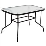 ΤΡΑΠΕΖΙ ADAM HM5679.03 ΜΕΤΑΛΛΙΚΟ ΜΑΥΡΟ ΜΕ ΓΥΑΛΙΝΗ ΕΠΙΦΑΝΕΙΑ 120Χ70Χ70Υεκ. - ΤΡΑΠΕΖΙΑ ΕΞ. ΧΩΡΟΥ στο Milonadakis.gr