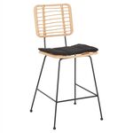 ΣΚΑΜΠΟ ΜΕΣ.ΥΨΟΥΣ ALLEGRA HM5644.11 ΜΕΤΑΛΛΟ&ΜΑΞΙΛΑΡΙ ΜΑΥΡΟ-WICKER ΜΠΕΖ 53x56x107Υεκ. - ΣΚΑΜΠΩ στο Milonadakis.gr