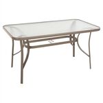 ΤΡΑΠΕΖΙ BRUNO HM5106.04 ΣΑΜΠΑΝΙ ΜΕΤΑΛΛΙΚΟ ΜΕ ΓΥΑΛΙΝΗ ΕΠΙΦΑΝΕΙΑ 140Χ80Χ71Υεκ - ΤΡΑΠΕΖΙΑ ΕΞ. ΧΩΡΟΥ στο Milonadakis.gr