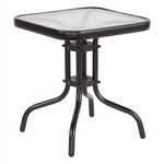 ΤΡΑΠΕΖΙ ΒΟΗΘΗΤΙΚΟ FIGO HM6067.03 ΜΕΤΑΛΛΙΚΟ ΜΑΥΡΟ-ΓΥΑΛΙΝΗ ΕΠΙΦΑΝΕΙΑ 45x45x51Yεκ - ΤΡΑΠΕΖΙΑ ΕΞ. ΧΩΡΟΥ στο Milonadakis.gr