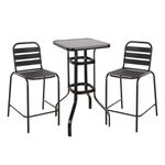 ΣΕΤ 3ΤΜΧ ΕΞΩΤΕΡΙΚΟΥ ΧΩΡΟΥ LAURA HM21054.03 ΜΑΥΡΟ ΜΕΤΑΛΛΟ & ΑΛΟΥΜΙΝΙΟ - ΣΕΤ ΤΡΑΠΕΖΑΡΙΕΣ στο Milonadakis.gr