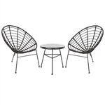 ΣΕΤ ΕΞΩΤΕΡΙΚΟΥ ΧΩΡΟΥ 3ΤΜΧ ALLEGRA HM21047.12 ΜΑΥΡΟ ΣΥΝΘ.RATTAN & ΜΕΤΑΛΛΟ - ΣΕΤ ΤΡΑΠΕΖΑΡΙΕΣ στο Milonadakis.gr