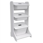 ΕΠΙΠΛΟ ΑΠΟΘΗΚΕΥΣΗΣ FRED HM18207.01 ΛΕΥΚΗ ΜΕΛΑΜΙΝΗ 44x35x90Υεκ. - ΠΑΙΔΙΚΟ ΔΩΜΑΤΙΟ στο Milonadakis.gr