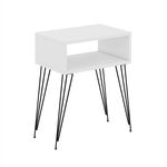 ΚΟΜΟΔΙΝΟ TODD HM18184.01 ΜΕΛΑΜΙΝΗ ΣΕ ΛΕΥΚΟ-ΜΕΤΑΛ.ΜΑΥΡΑ ΠΟΔΙΑ 45x30x58Υεκ. - ΚΟΜΟΔΙΝΑ στο Milonadakis.gr