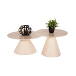 ΒΟΗΘΗΤΙΚΑ ΤΡΑΠΕΖΑΚΙΑ 2ΤΜΧ NANZA HM9927 ΜΕΤΑΛΛΟ ΚΡΕΜ-ΜΠΕΖ ΚΕΡΑΜΙΚΟ TOP Φ50&Φ60 εκ. - ΤΡΑΠΕΖΑΚΙΑ ΣΑΛΟΝΙΟΥ στο Milonadakis.gr