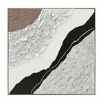 ΠΙΝΑΚΑΣ ΤΟΙΧΟΥ ABSTRACT (ΤΕΤΡΑΓΩΝΟΣ) HM4553.01 ΜΕ ΚΟΡΝΙΖΑ ΜΠΕΖ-ΚΑΜΒΑΣ 82x4.5x82Υεκ - ΠΙΝΑΚΕΣ στο Milonadakis.gr