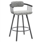 ΣΚΑΜΠΟ ΜΠΑΡ ΠΕΡΙΣΤΡΕΦΟΜΕΝΟ LANG HM9990.02 ΜΑΥΡΟ ΜΕΤΑΛΛΟ-ΓΚΡΙ ΥΦΑΣΜΑ 51,5x48,5x89,5Υεκ - ΣΚΑΜΠΟ ΜΠΑΡ στο Milonadakis.gr