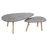 TAMY ΣΕΤ 2τμχ. CEMENT COLOR 116Χ65Χ45 & 75Χ43Χ40εκ. ΤΡΑΠΕΖΙ ΣΑΛΟΝΙΟΥ - ΤΡΑΠΕΖΑΚΙΑ ΣΑΛΟΝΙΟΥ στο Milonadakis.gr