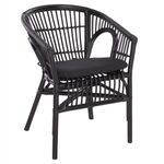 ΠΟΛΥΘΡΟΝΑ DAMPAR HM9929.03 RATTAN & ΜΑΞΙΛΑΡΙ ΣΕ ΜΑΥΡΟ 58x63x79Υεκ. - ΚΑΡΕΚΛΕΣ - ΠΟΛΥΘΡΟΝΕΣ στο Milonadakis.gr