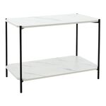 Τραπέζι σαλονιού Mara MDF λευκό μαρμάρου-μαύρο 80x40x55cm - ΤΡΑΠΕΖΑΚΙΑ ΣΑΛΟΝΙΟΥ στο Milonadakis.gr