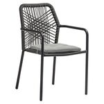 Πολυθρόνα κήπου Kherson pakoworld αλουμίνιο σχοινί ανθρακί-μαξιλάρι γκρι - ΚΑΡΕΚΛΕΣ - ΠΟΛΥΘΡΟΝΕΣ στο Milonadakis.gr