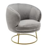 Πολυθρόνα Rony pakoworld βελούδο γκρι-χρυσό 78x75x82εκ - ΚΑΡΕΚΛΕΣ - ΠΟΛΥΘΡΟΝΕΣ ΕΣ. στο Milonadakis.gr