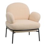 Πολυθρόνα Jaycob pakoworld μπουκλέ καφέ ταμπά-πόδι μαύρο μέταλλο 74x71x83εκ - ΚΑΡΕΚΛΕΣ - ΠΟΛΥΘΡΟΝΕΣ ΕΣ. στο Milonadakis.gr