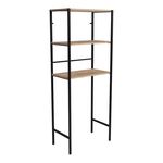 Έπιπλο πλυντηρίου Zermin pakoworld μελαμίνης-μεταλλικό φυσικό-μαύρο 70x25x150εκ - ΟΡΓΑΝΩΣΗ ΣΠΙΤΙΟΥ στο Milonadakis.gr