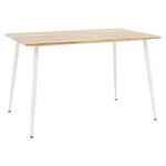 Τραπέζι Cuba pakoworld MDF sonoma-λευκό 120x80x75εκ - ΤΡΑΠΕΖΙΑ ΚΟΥΖΙΝΑΣ στο Milonadakis.gr