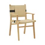 Πολυθρόνα Olivier pakoworld ξύλο οξιάς φυσικό μαύρο-έδρα φυσικό σχοινί 62x60x85εκ - ΚΑΡΕΚΛΕΣ - ΠΟΛΥΘΡΟΝΕΣ στο Milonadakis.gr