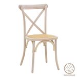 Καρέκλα Dylon pakoworld white wash ξύλο οξιάς-έδρα φυσικό rattan 48x52x89εκ - ΚΑΡΕΚΛΕΣ - ΠΟΛΥΘΡΟΝΕΣ ΕΣ. στο Milonadakis.gr
