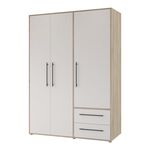 Ντουλάπα ρούχων Razol pakoworld τρίφυλλη λευκό-sonoma μελανίνης 144.5x59x200εκ - ΝΤΟΥΛΑΠΕΣ στο Milonadakis.gr