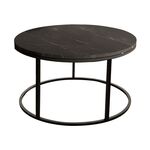 Τραπέζι σαλονιού Drion pakoworld μαύρο μαρμάρου μελαμίνης-μαύρο μέταλλο Φ60x40εκ - ΤΡΑΠΕΖΑΚΙΑ ΣΑΛΟΝΙΟΥ στο Milonadakis.gr