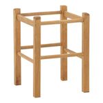 Σκαμπό καφενείου Oligor pakoworld μασίφ ξύλο οξιάς λούστρο καρυδί 34x34x47εκ - ΠΟΥΦ - ΣΚΑΜΠΟ - ΜΠΑΟΥΛΟ στο Milonadakis.gr