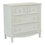 Συρταριέρα Pazlen Inart mdf σε λευκή αντικέ απόχρωση 80x40x80εκ - ΣΥΡΤΑΡΙΕΡΕΣ - ΤΟΥΑΛΕΤΕΣ στο Milonadakis.gr