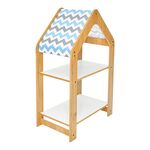 Ραφιέρα Montessori Zoilen pakoworld φυσικό-λευκό-μπλε mdf 50x30x80εκ - ΟΡΓΑΝΩΣΗ ΣΠΙΤΙΟΥ στο Milonadakis.gr