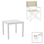 Τραπεζαρία Kliton - Mabu σετ 3τεμ pakoworld αλουμίνιο σε λευκή απόχρωση 80x80x74εκ - ΣΕΤ ΤΡΑΠΕΖΑΡΙΕΣ στο Milonadakis.gr