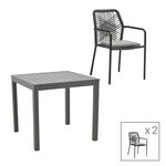 Τραπεζαρία Kliton-Kherson σετ 3τεμ pakoworld αλουμίνιο σε ανθρακί απόχρωση 80x80x74εκ - ΣΕΤ ΤΡΑΠΕΖΑΡΙΕΣ στο Milonadakis.gr