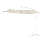 Ομπρέλα επαγγελματική Jiopel pakoworld μονοκόμματος ιστός λευκό αλουμίνιο-μπεζ ύφασμα Φ3m - ΟΜΠΡΕΛΕΣ ΚΑΙ ΒΑΣΕΙΣ στο Milonadakis.gr