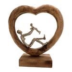 Επιτραπέζιο διακοσμητικό καρδιά Loisir Inart φυσικό μάνγκο ξύλο-αλουμίνιο 28.5x9x30εκ - ΑΝΤΙΚΕΙΜΕΝΑ στο Milonadakis.gr