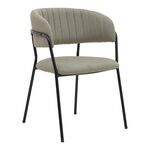 Καρέκλα Morel pakoworld γκρι ύφασμα-πόδι μαύρο μέταλλο 55x55x76εκ - ΚΑΡΕΚΛΕΣ - ΠΟΛΥΘΡΟΝΕΣ ΕΣ. στο Milonadakis.gr