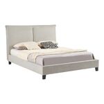 Κρεβάτι διπλό Majus pakoworld ύφασμα γκρι-μπεζ 160x200εκ - ΚΡΕΒΑΤΙΑ στο Milonadakis.gr