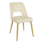 Καρέκλα Murde pakoworld μπεζ βελούδο ύφασμα και μεταλλικά πόδια σε φυσική απόχρωση 48.5x61x89εκ - ΚΑΡΕΚΛΕΣ - ΠΟΛΥΘΡΟΝΕΣ ΕΣ. στο Milonadakis.gr