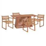 ΣΕΤ ΤΡΑΠΕΖΑΡΙΑΣ 5ΤΜΧ NARLEY HM21078.01 ΟΡΘΟΓΩΝΙΟ ΤΡΑΠΕΖΙ & 4 ΚΑΡΕΚΛΕΣ - ΤΡΑΠΕΖΑΡΙΕΣ στο Milonadakis.gr