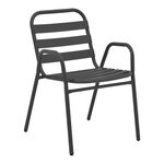 Πολυθρόνα Sussie pakoworld στοιβαζόμενη ανθρακί μέταλλο με φέτες αλουμινίου 45x62x76εκ - ΚΑΡΕΚΛΕΣ - ΠΟΛΥΘΡΟΝΕΣ στο Milonadakis.gr