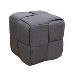 LINE ΣΚΑΜΠΟ GREY ΥΦΑΣΜΑ 40X40X40εκ. - ΠΟΥΦ - ΣΚΑΜΠΟ - ΜΠΑΟΥΛΟ στο Milonadakis.gr