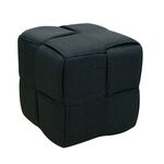 LINE ΣΚΑΜΠΟ BLACK ΥΦΑΣΜΑ 40X40X40εκ. - ΠΟΥΦ - ΣΚΑΜΠΟ - ΜΠΑΟΥΛΟ στο Milonadakis.gr