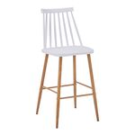 Σκαμπό μπαρ Aurora I pakoworld pp σε λευκή απόχρωση-πόδι μεταλλικό φυσικό 42x47x99εκ - ΣΚΑΜΠΟ ΜΠΑΡ στο Milonadakis.gr