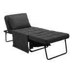 Πολυθρόνα-κρεβάτι Grejio pakoworld ύφασμα σε ανθρακί απόχρωση κα πόδι μαύρο μέταλλο 70x70x45εκ - ΚΑΝΑΠΕΔΕΣ-ΣΑΛΟΝΙΑ στο Milonadakis.gr