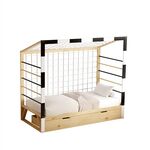 ΚΡΕΒΑΤΙ ΠΑΙΔΙΚΟ ΜΕ ΣΥΡΤΑΡΙ GOALIE HM700 ΞΥΛΟ ΠΕΥΚΟΥ ΦΥΣΙΚΟ-ΛΕΥΚΟ-ΜΑΥΡΟ- 190x90εκ - ΠΑΙΔΙΚΟ ΔΩΜΑΤΙΟ στο Milonadakis.gr