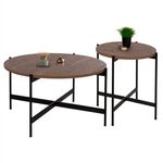 ΣΕΤ 2ΤΜΧ ΤΡΑΠΕΖΙΑ ΣΑΛΟΝΙΟΥ RONDA HM21089.03 MDF ΣΕ ΚΑΡΥΔΙ ΧΡΩΜΑ Φ80εκ & Φ50εκ - ΤΡΑΠΕΖΑΚΙΑ ΣΑΛΟΝΙΟΥ στο Milonadakis.gr