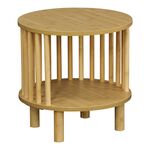 Κομοδίνο Nodial pakoworld MDF/Bamboo σε φυσική απόχρωση Φ40x40εκ - ΚΟΜΟΔΙΝΑ στο Milonadakis.gr