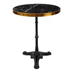 Τραπέζι μαρμάρινο Andeket pakoworld μαντέμι σε μαύρη-χρυσή απόχρωση  Φ57x72εκ - ΤΡΑΠΕΖΙΑ ΕΞ. ΧΩΡΟΥ στο Milonadakis.gr