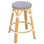 ΣΚΑΜΠΟ ΑΛΟΥΜΙΝΙΟΥ ΜΕΣ.ΥΨΟΥΣ CHINO HM6286.05 BAMBOO LOOK & TEXTILENE ΜΠΛΕ 43x43x65Υεκ - ΣΚΑΜΠΩ στο Milonadakis.gr