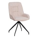 Καρέκλα περιστρεφόμενη Kadeira pakoworld ύφασμα μπεζ με μαύρα μεταλλικά πόδια 57.5x51x89 - ΚΑΡΕΚΛΕΣ - ΠΟΛΥΘΡΟΝΕΣ ΕΣ. στο Milonadakis.gr