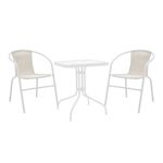 Τραπεζαρία Watson-Obbi pakoworld μέταλλο λευκό- γυαλί 70x70x70εκ - ΣΕΤ ΤΡΑΠΕΖΑΡΙΕΣ στο Milonadakis.gr