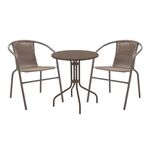 Τραπεζαρία Vergo-Obbi pakoworld καφέ μέταλλο Φ60x70εκ - ΣΕΤ ΤΡΑΠΕΖΑΡΙΕΣ στο Milonadakis.gr