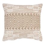 Μαξιλάρι Mitto Inart γιούτα-βαμβάκι σε μπεζ-λευκό απόχρωση  45x45x2εκ - ΑΝΤΙΚΕΙΜΕΝΑ στο Milonadakis.gr