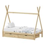 Παιδικό κρεβάτι Lalitto τ.Montessori με 2 συρτάρια τ.Montessori  pakoworld ξύλο πεύκου σε φυσική απόχρωση 90x190εκ - ΠΑΙΔΙΚΟ ΔΩΜΑΤΙΟ στο Milonadakis.gr