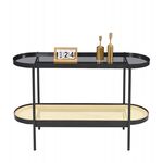 ΚΟΝΣΟΛΑ SEITZ HM18032 ΓΥΑΛΙ TOP-ΜΕΤΑΛΛΟ-RATTAN ΣΕ ΦΥΣΙΚΟ 120x38x76Υεκ. - ΜΠΟΥΦΕΔΕΣ-ΚΟΝΣΟΛΕΣ στο Milonadakis.gr